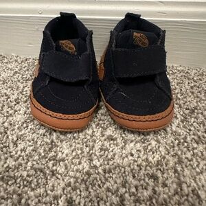 Vans Black and Brown Baby Walker Shoes